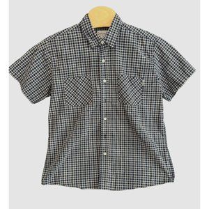 Carhartt Men's Navy Blue, Black, & White‎ Plaid Casual Shirt - Size XL